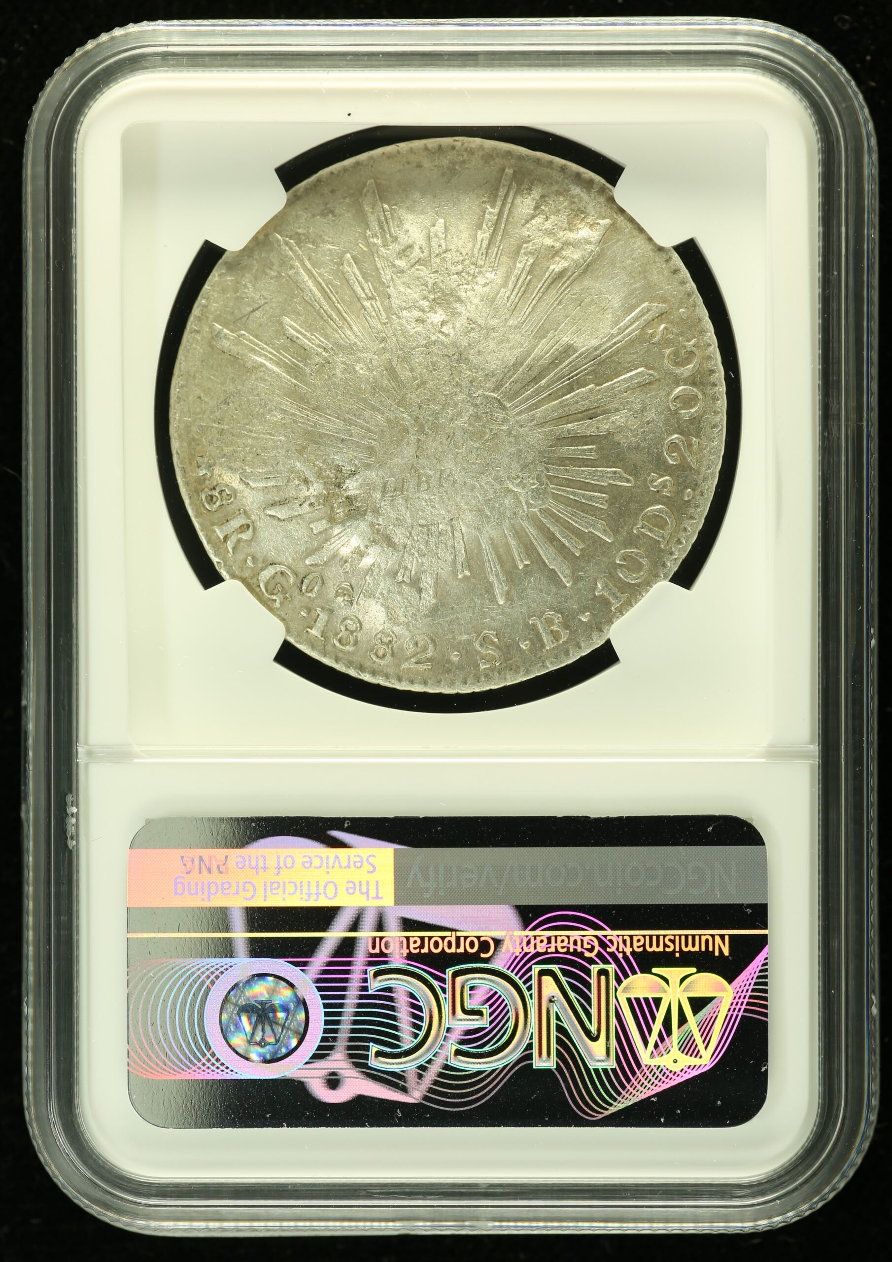 Chopmarked Mexican Coins Chopmarked 8 Reales 1882 Go SB NGC CHOPMARKED 0136558 Chopmarked 8 Reales 1882 Go SB NGC CHOPMARKED 0136558Chopmarked 8 Reales 1882 Go SB NGC CHOPMARKED 0136558 - Image 2