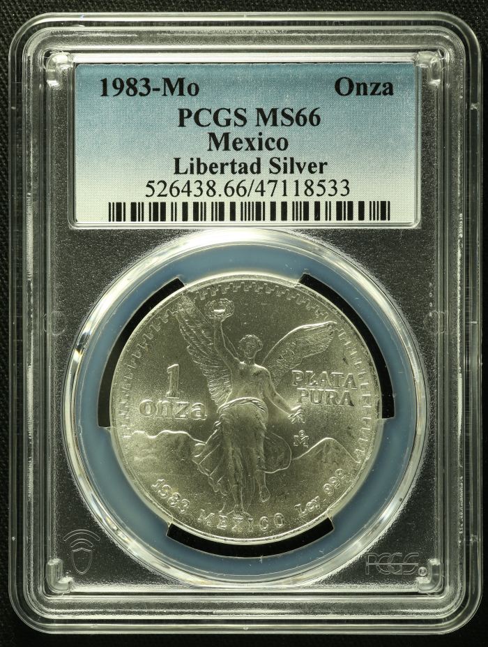 Modern Silver & Minors Onza 1983 Mo PCGS MS66 0136721Modern Silver & Minors Onza 1983 Mo PCGS MS66 0136721