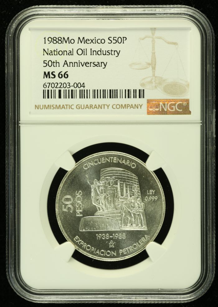 Modern Silver & Minors 50 Peso 1988 Mo NGC MS66 0136772Modern Silver & Minors 50 Peso 1988 Mo NGC MS66 0136772