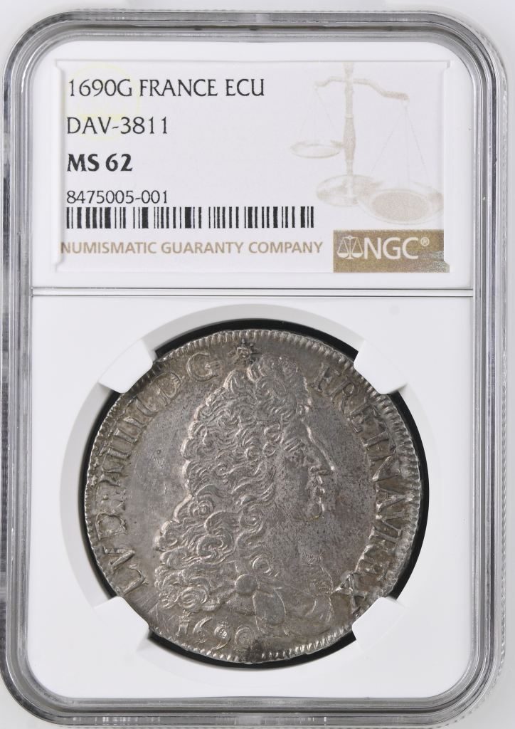 France Ecu 1690 G NGC MS62 DAV-3811 0136907