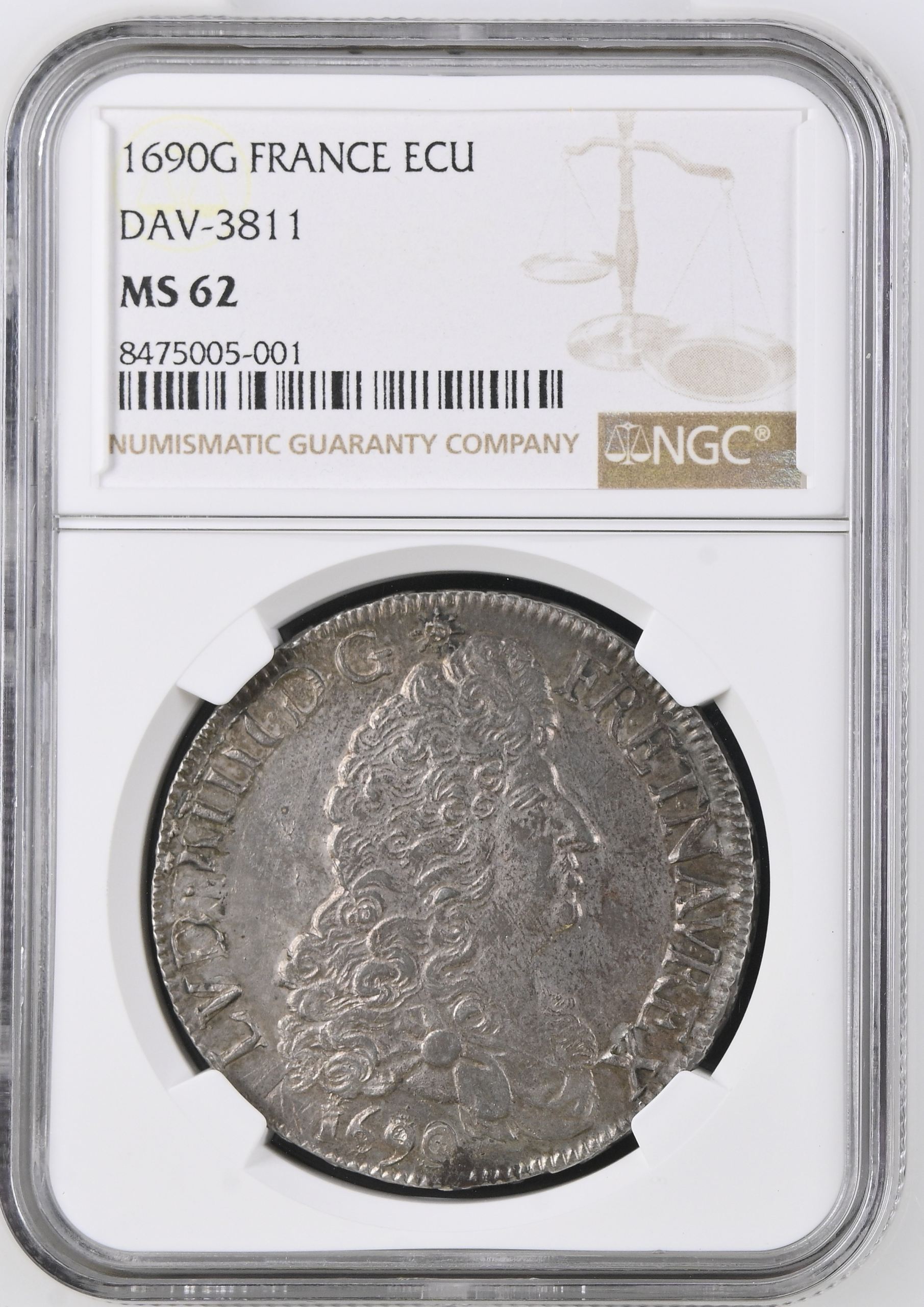 France Ecu 1690 G NGC MS62 DAV-3811 0136907