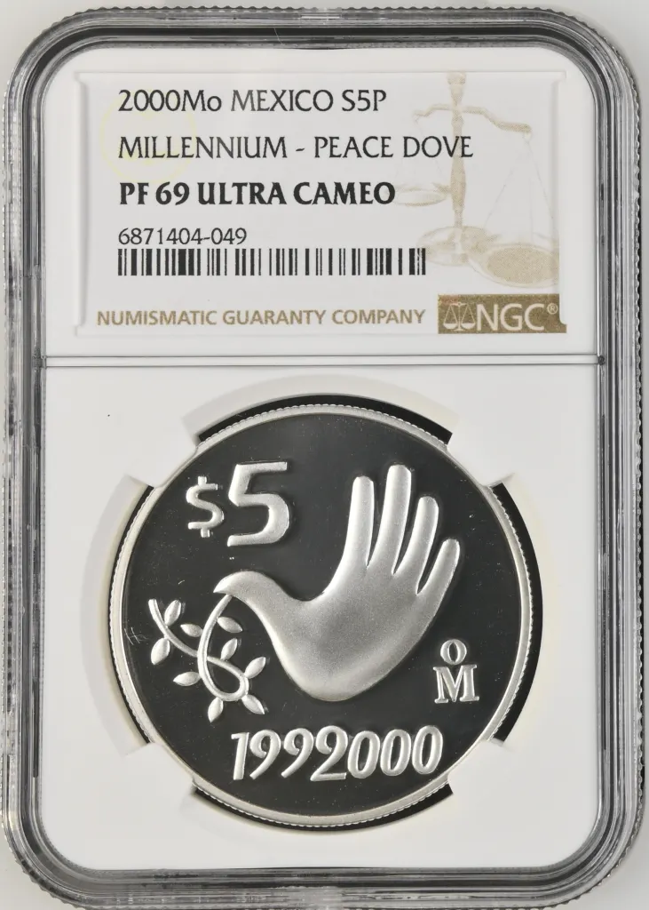 Modern Silver & Minors 5 Peso 2000 Mo NGC PF 69 ULTRA CAMEO 0137254