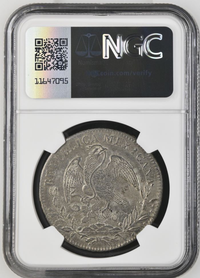 Zacatecas 8 Reales 1833 Zs OM NGC AU55 0137283