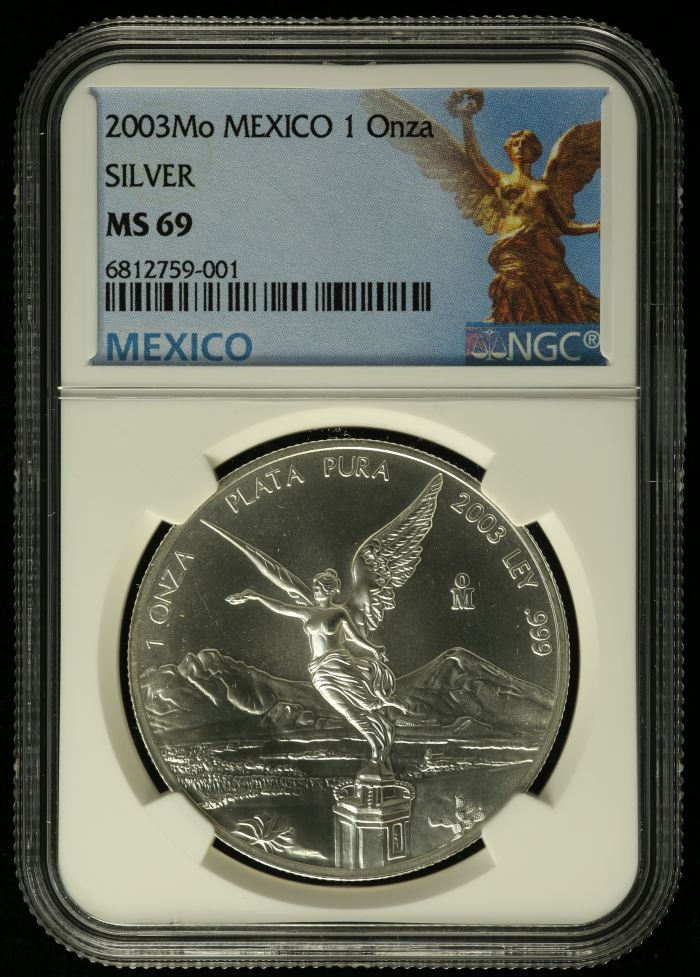 Modern Silver & Minors Onza 2003 Mo NGC MS69 0137230Modern Silver & Minors Onza 2003 Mo NGC MS69 0137230
