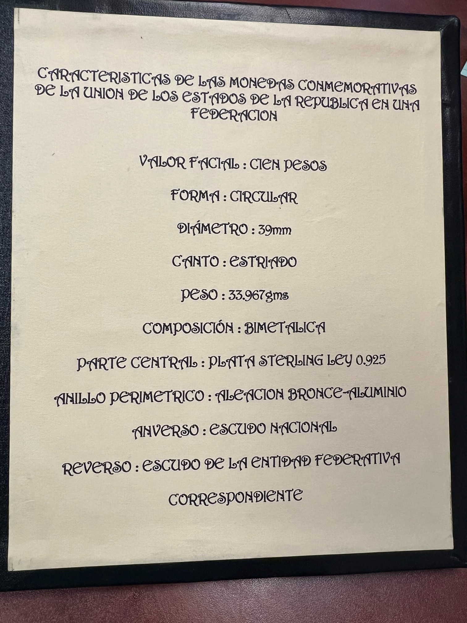 100 Peso Mexican Coins Modern Silver & Minors Modern Silver & Minors Book of 32 - 100 Pesos 0137781 Modern Silver & Minors Book of 32 - 100 Pesos 0137781Modern Silver & Minors Book of 32 - 100 Pesos 0137781 - Image 6