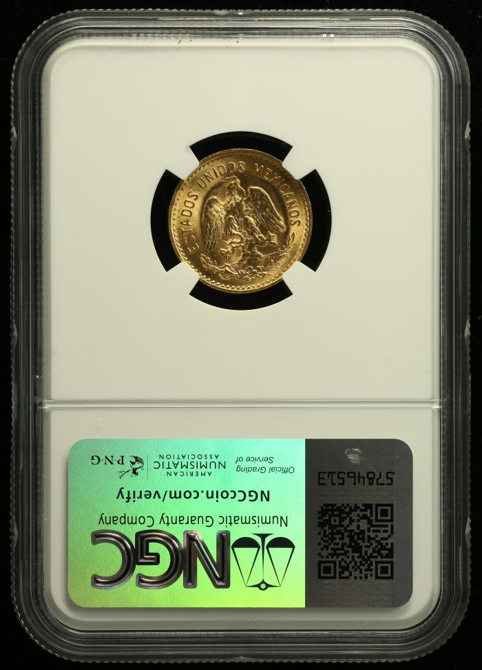 Modern Gold 5 Peso 1955 M NGC MS67 f_34627Modern Gold 5 Peso 1955 M NGC MS67 f_34627 - Image 2