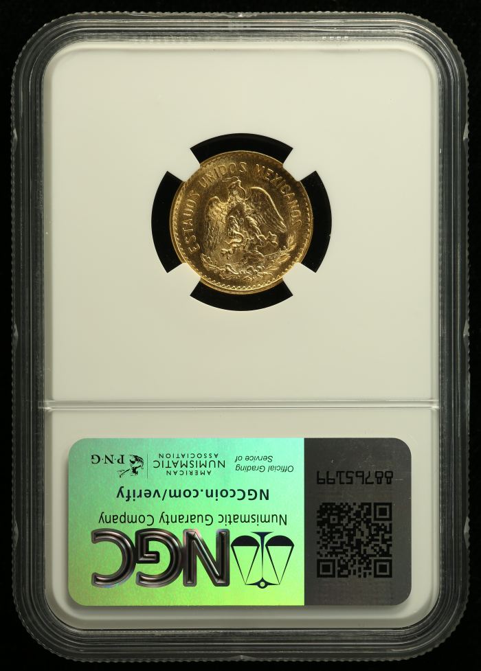 Modern Gold 5 Peso 1955 M NGC MS67 f_34629