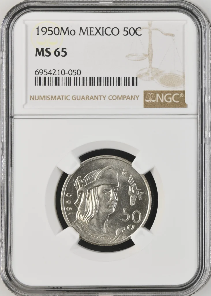 Modern Silver & Minors 50 Centavo 1950 Mo NGC MS65 0138096