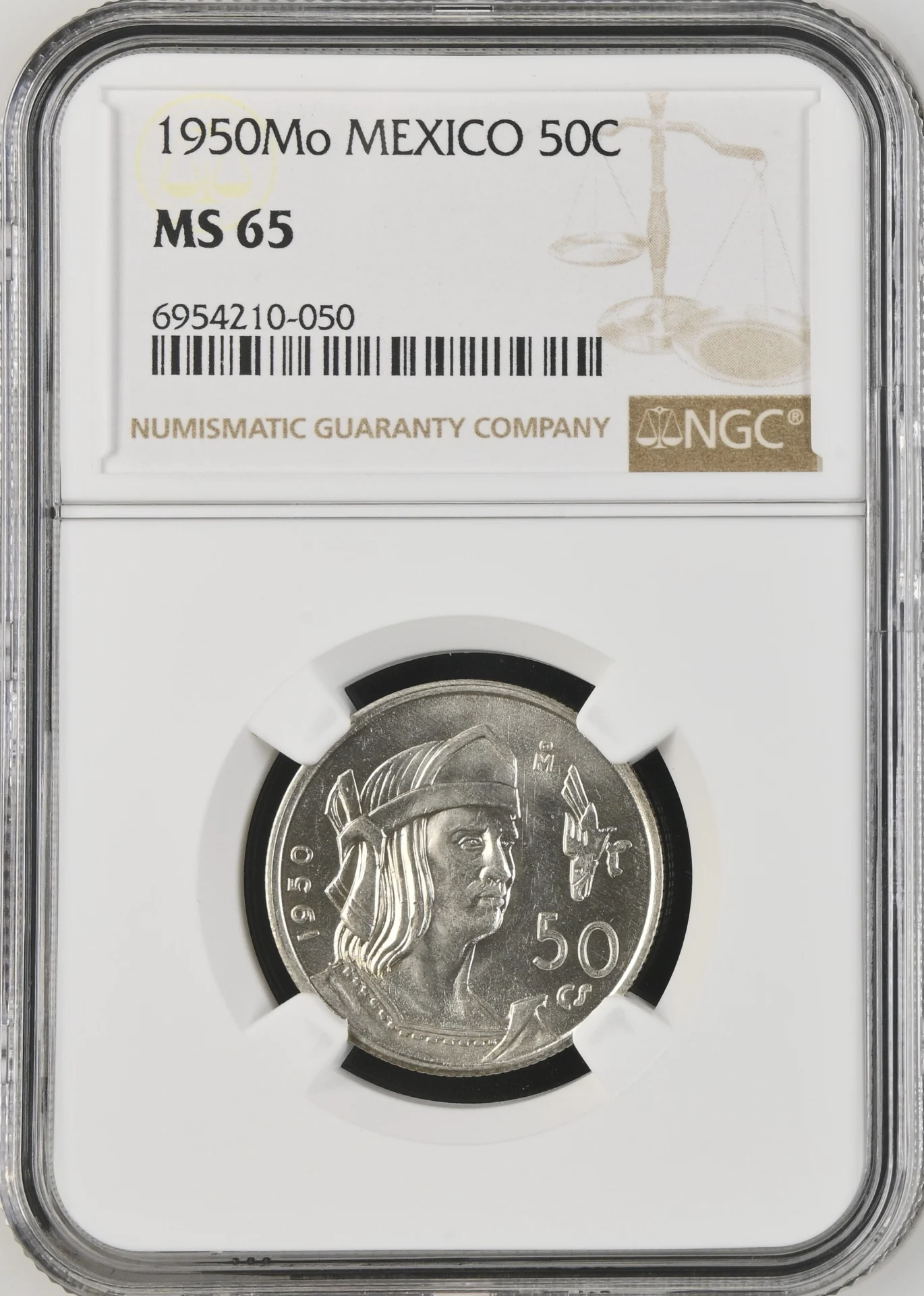 50 Centavo Mexican Coins Modern Silver & Minors Modern Silver & Minors 50 Centavo 1950 Mo NGC MS65 0138096 Modern Silver & Minors 50 Centavo 1950 Mo NGC MS65 0138096Modern Silver & Minors 50 Centavo 1950 Mo NGC MS65 0138096