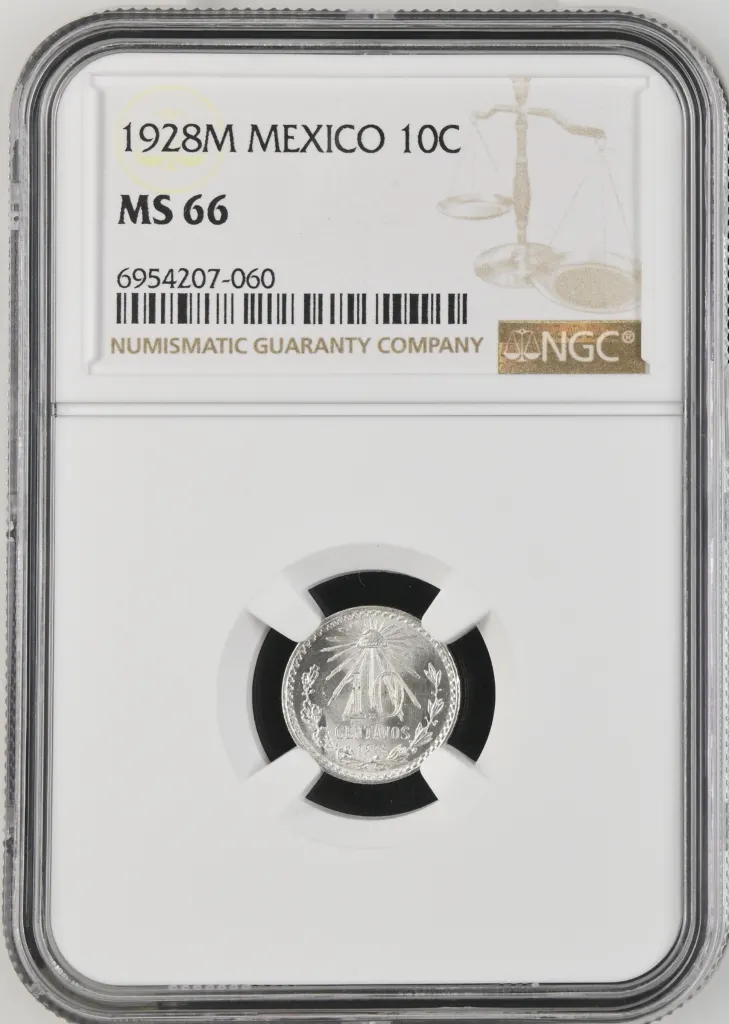 Modern Silver & Minors 10 Centavo 1928 M NGC MS66 0138134