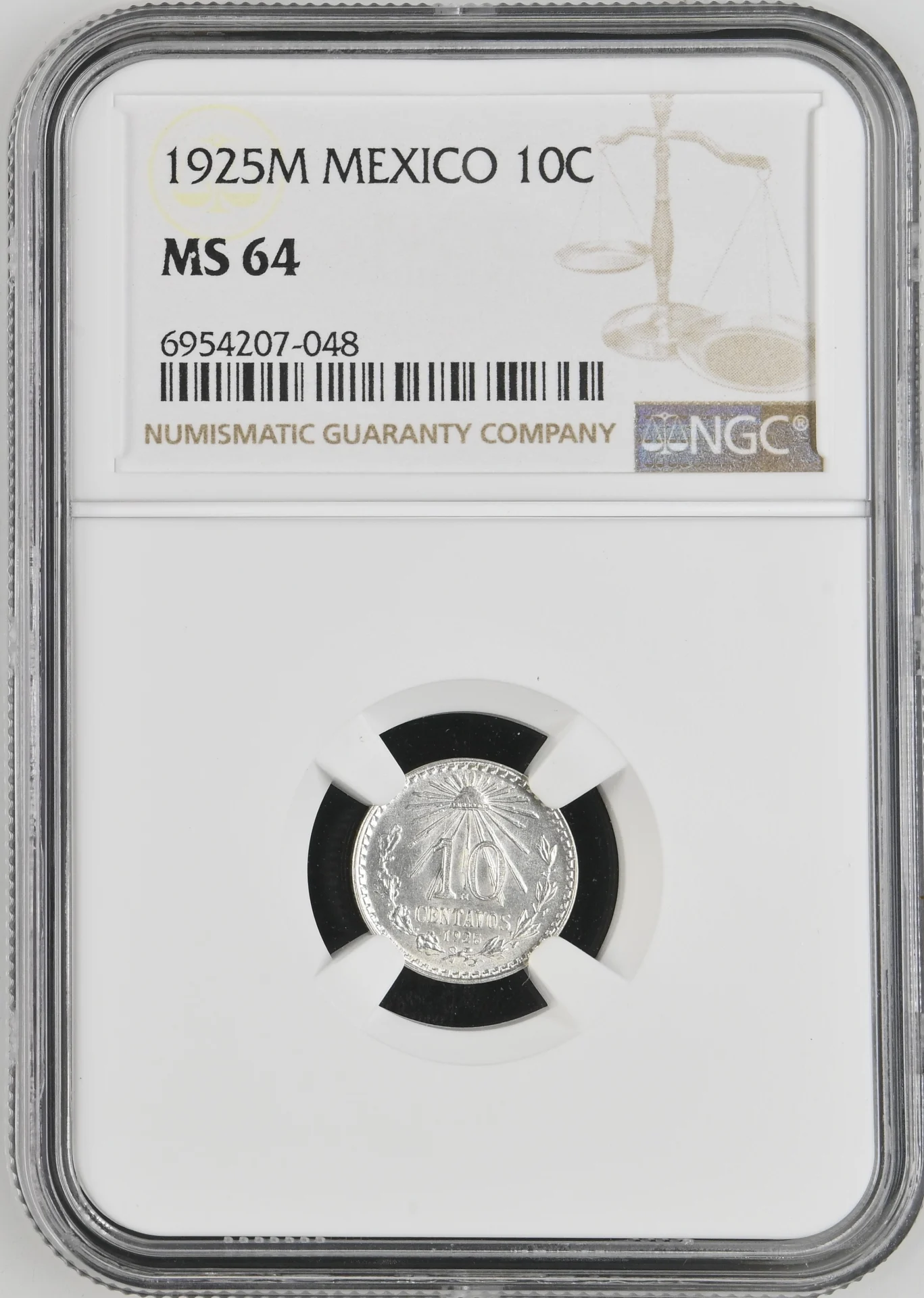 10 Centavo Mexican Coins Modern Silver & Minors Modern Silver & Minors 10 Centavo 1925 M NGC MS64 0138174 Modern Silver & Minors 10 Centavo 1925 M NGC MS64 0138174