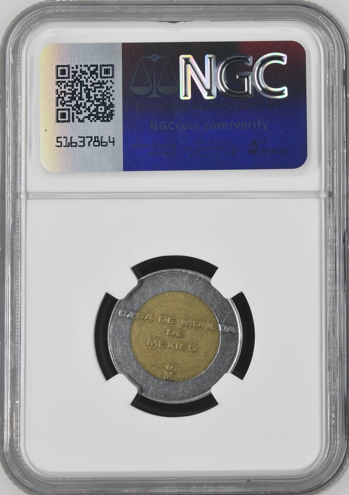 2 Peso Mexican Coins Modern Silver & Minors Modern Silver & Minors 2 Peso Test Coin 1993 Mo NGC MS62 0138187 Modern Silver & Minors 2 Peso Test Coin 1993 Mo NGC MS62 0138187Modern Silver & Minors 2 Peso Test Coin 1993 Mo NGC MS62 0138187 - Image 2