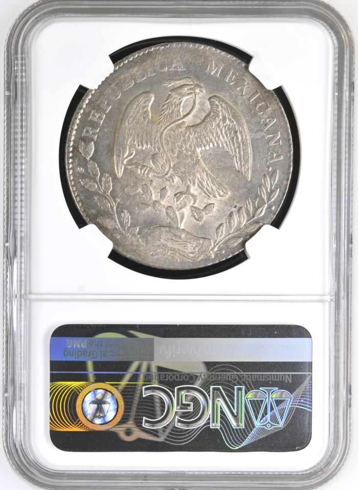 Guadalajara 8 Reales 1875 Ga MC NGC MS62 0138693Guadalajara 8 Reales 1875 Ga MC NGC MS62 0138693 - Image 2