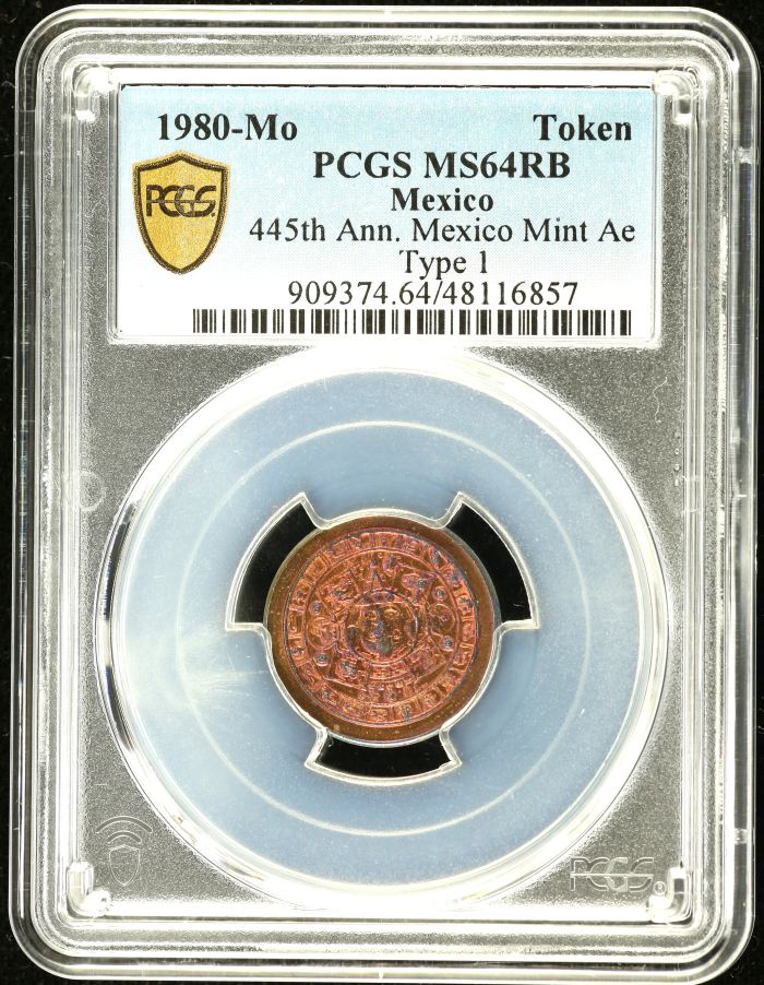 Medals & Tokens Token 1980 Mo PCGS MS64RB 0138904