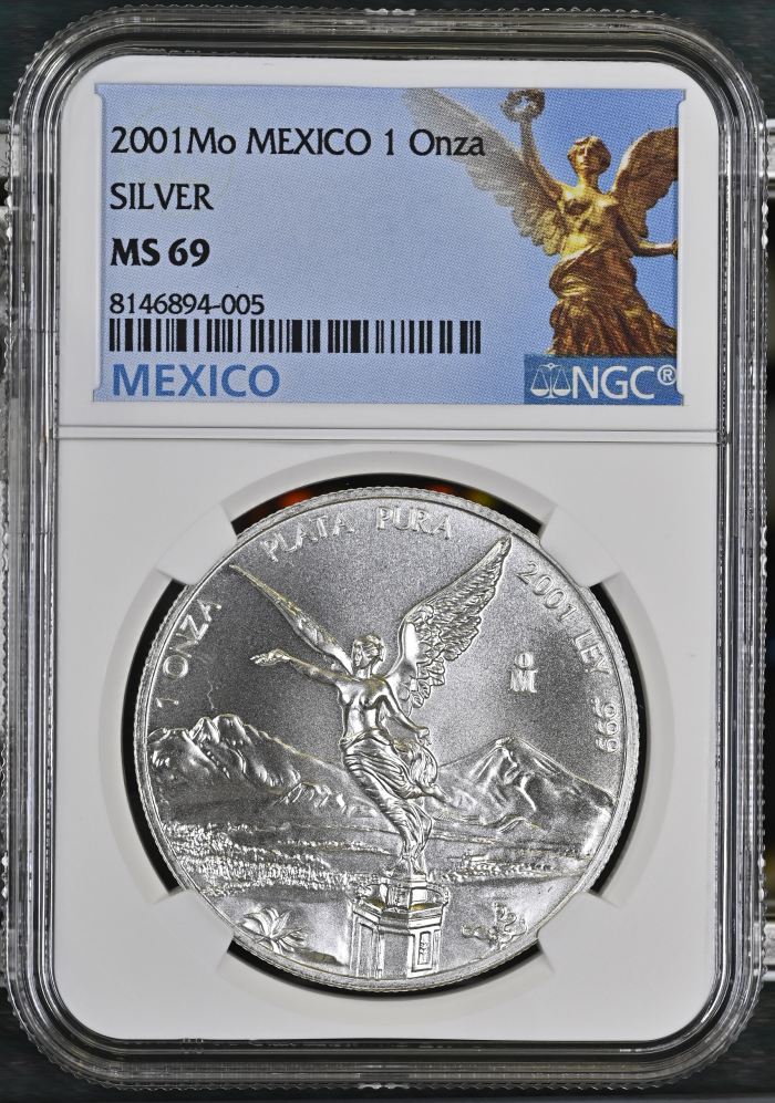 Modern Silver & Minors Onza 2001 Mo NGC MS69 0139323Modern Silver & Minors Onza 2001 Mo NGC MS69 0139323