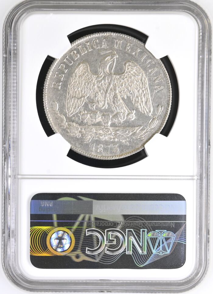 Republic Silver & Minors Peso 1873 Zs H NGC AU58 0139587Republic Silver & Minors Peso 1873 Zs H NGC AU58 0139587 - Image 2