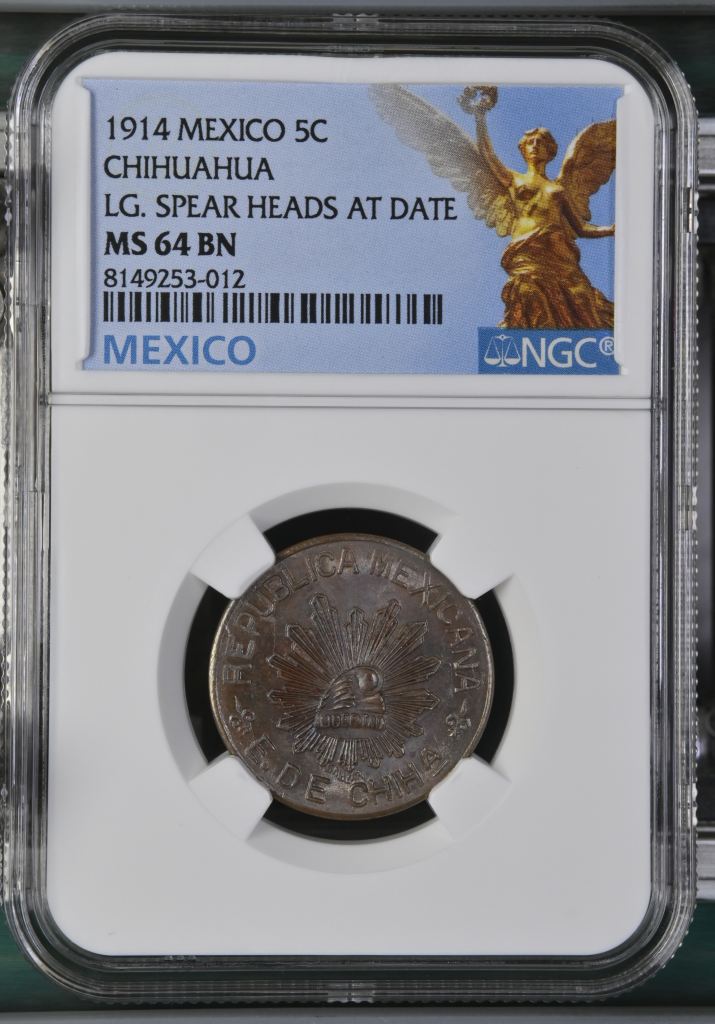 Chihuahua 5 Centavo 1914 Chihuahua NGC MS64BN 0139914