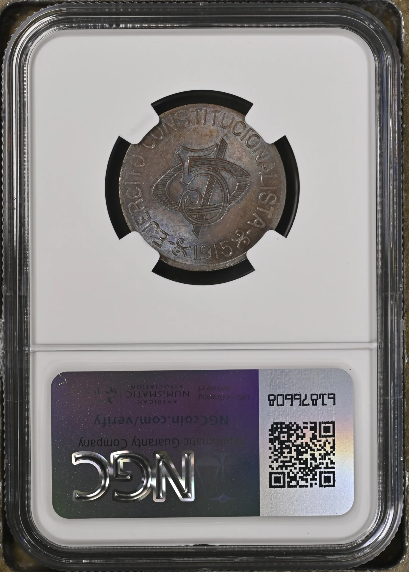 Chihuahua Mexican Coins Revolution Chihuahua 5 Centavo 1915 Chihuahua NGC MS64BN 0139960 Chihuahua 5 Centavo 1915 Chihuahua NGC MS64BN 0139960Chihuahua 5 Centavo 1915 Chihuahua NGC MS64BN 0139960 - Image 2