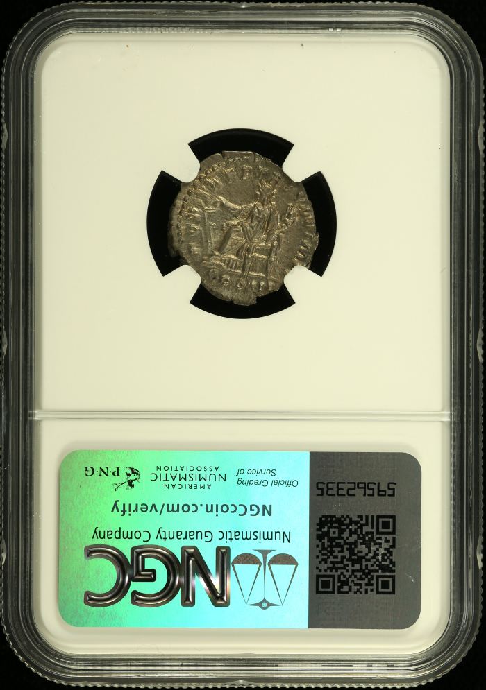 Roman Imperial Lucius Verus 161-169 AD AR Denarius NGC AU 0139733Roman Imperial Lucius Verus 161-169 AD AR Denarius NGC AU 0139733 - Image 2