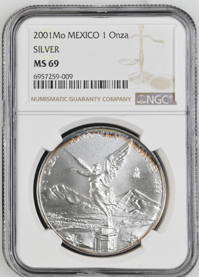 Modern Silver & Minors Onza 2001 Mo NGC MS69 0140693Modern Silver & Minors Onza 2001 Mo NGC MS69 0140693