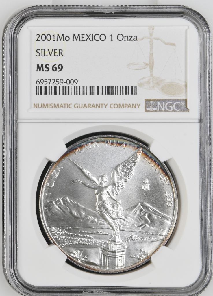 Modern Silver & Minors Onza 2001 Mo NGC MS69 0140693