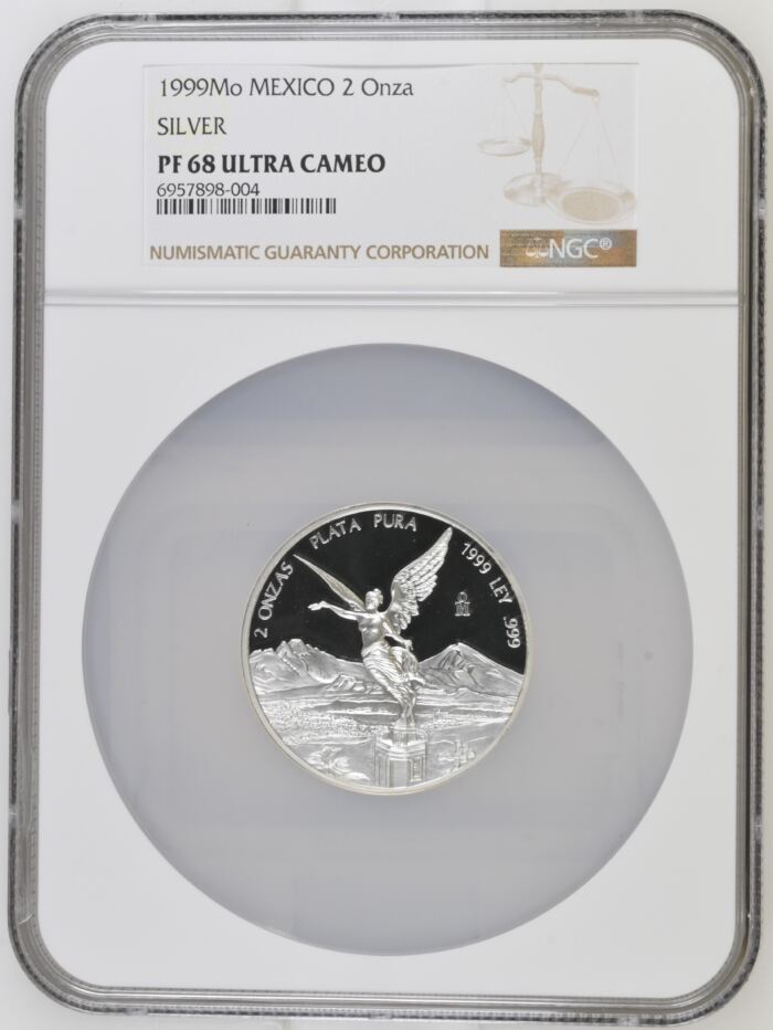 Modern Silver & Minors 2 Onza 1999 Mo NGC PF68 Ultra Cameo 0141184Modern Silver & Minors 2 Onza 1999 Mo NGC PF68 Ultra Cameo 0141184