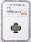 Colonial Silver & Minors 1/2 Real 1741 Mo MF NGC XF45 0141782