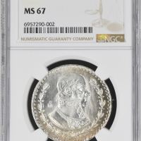 Modern Silver & Minors Peso 1965 Mo NGC MS67 0142045 | World