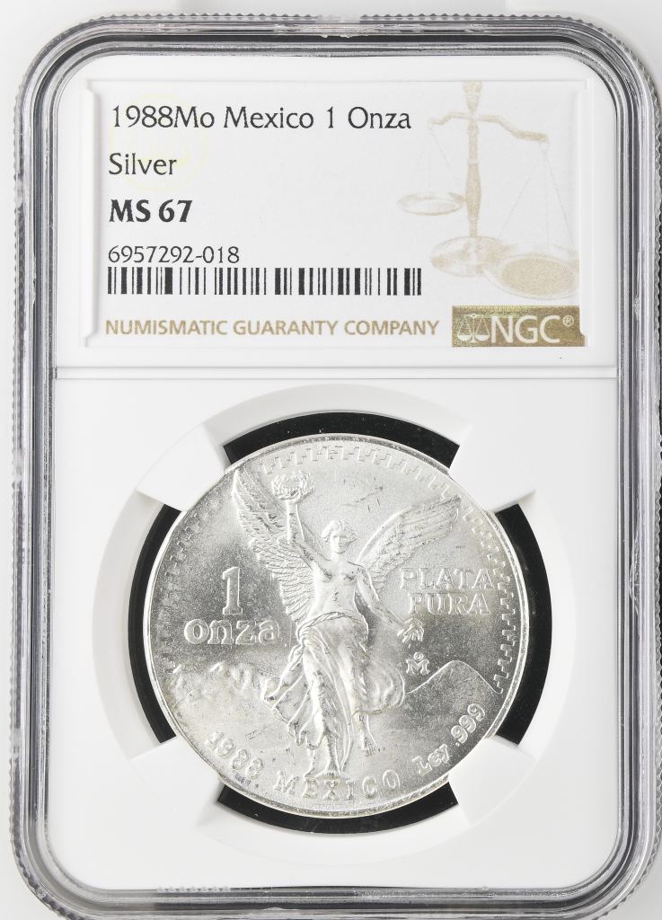 Modern Silver & Minors Onza 1988 Mo NGC MS67 0142222