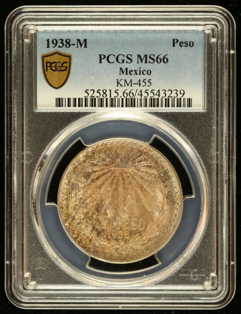 Modern Silver & Minors Peso 1938 M KM-455 PCGS MS66 0142589