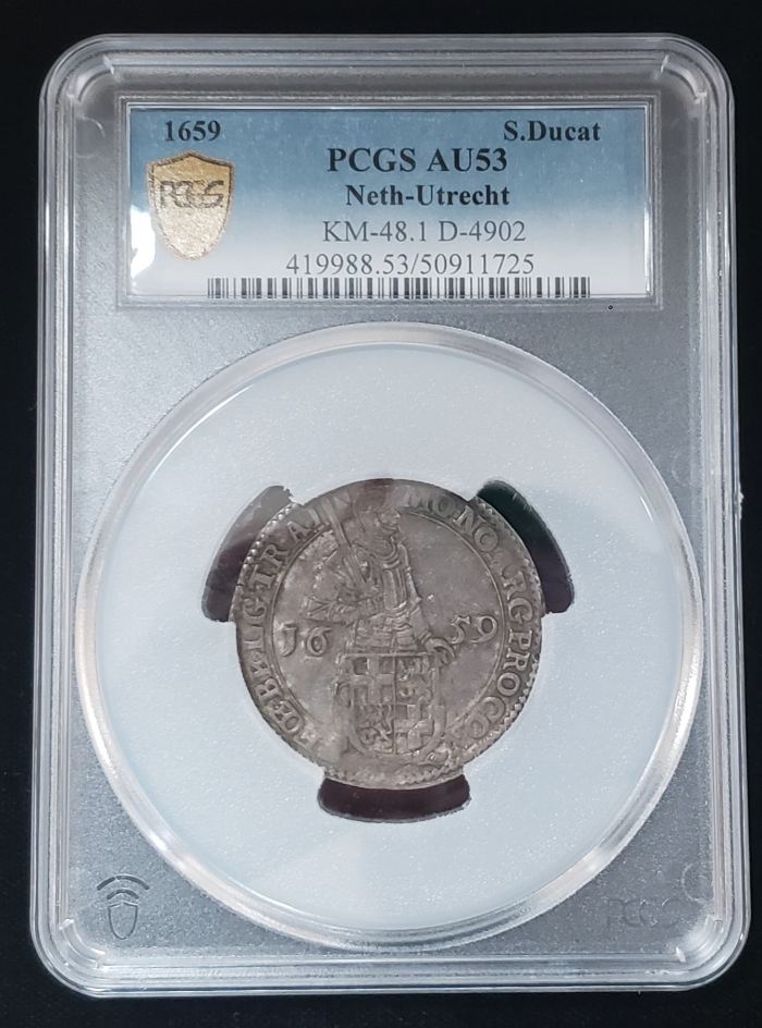 Netherlands Ducat 1659 Utrecht PCGS AU53 KM-48.1 0142619