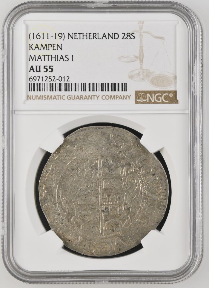 Netherlands 28 Stuivers (1611-19) Kampen NGC AU55 0142620Netherlands 28 Stuivers (1611-19) Kampen NGC AU55 0142620