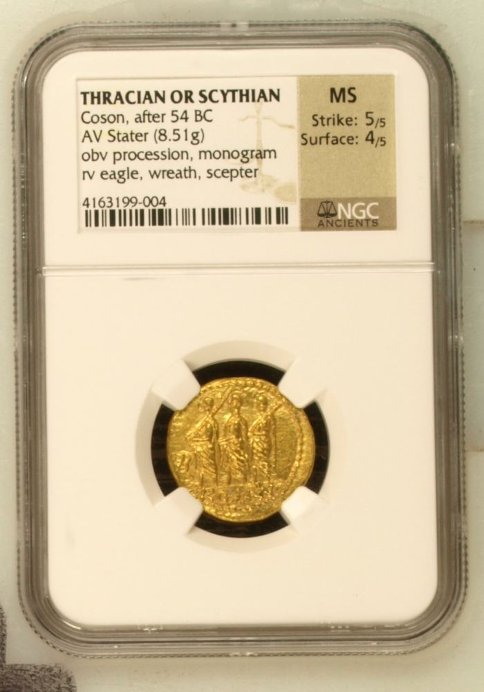 Thrace Coson after 54 BC AV Stater NGC MS 0142673