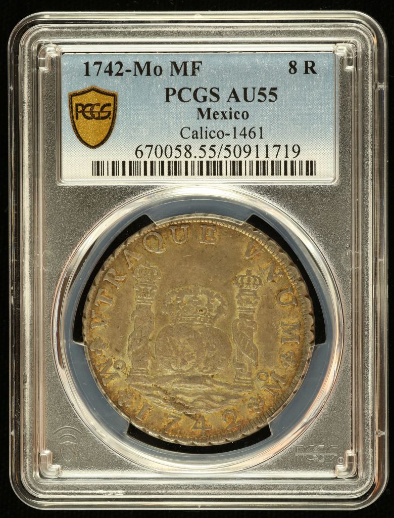 Colonial Silver & Minors 8 Reales 1742 Mo MF PCGS AU55 0142792