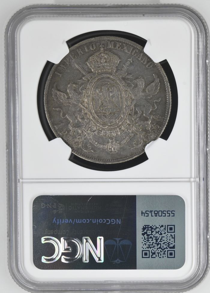 Imperial Era Peso 1866 Mo NGC AU55 0142795Imperial Era Peso 1866 Mo NGC AU55 0142795 - Image 2