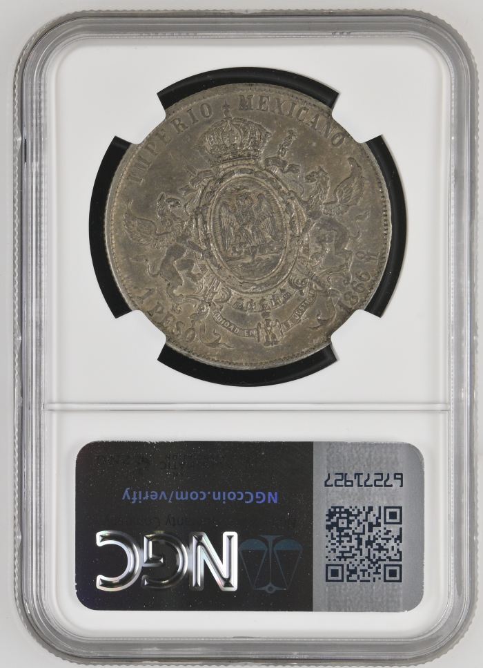 Imperial Era Peso 1866 Mo NGC AU53 0142796Imperial Era Peso 1866 Mo NGC AU53 0142796 - Image 2