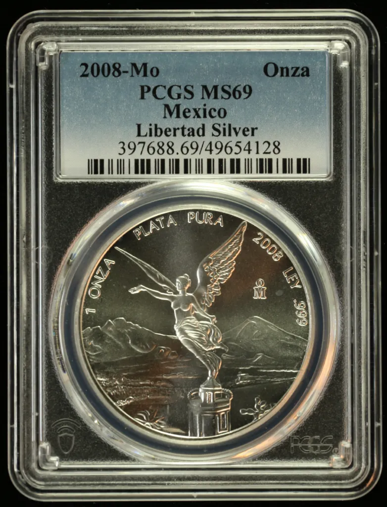 Modern Silver & Minors Onza 2008 Mo PCGS MS69 0143002