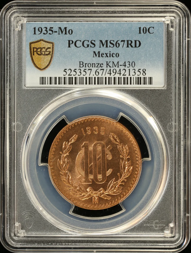 Modern Silver & Minors 10 Centavo 1935 Mo KM-430 PCGS MS67RD 0143132