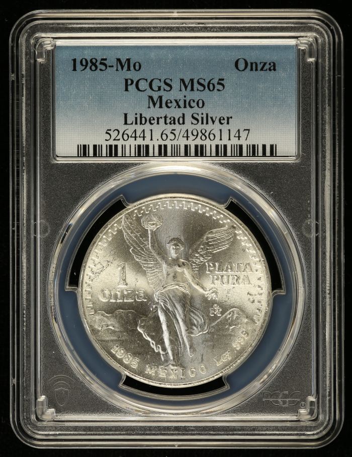 Modern Silver & Minors Specials Onza 1985 Mo PCGS MS65 0143116