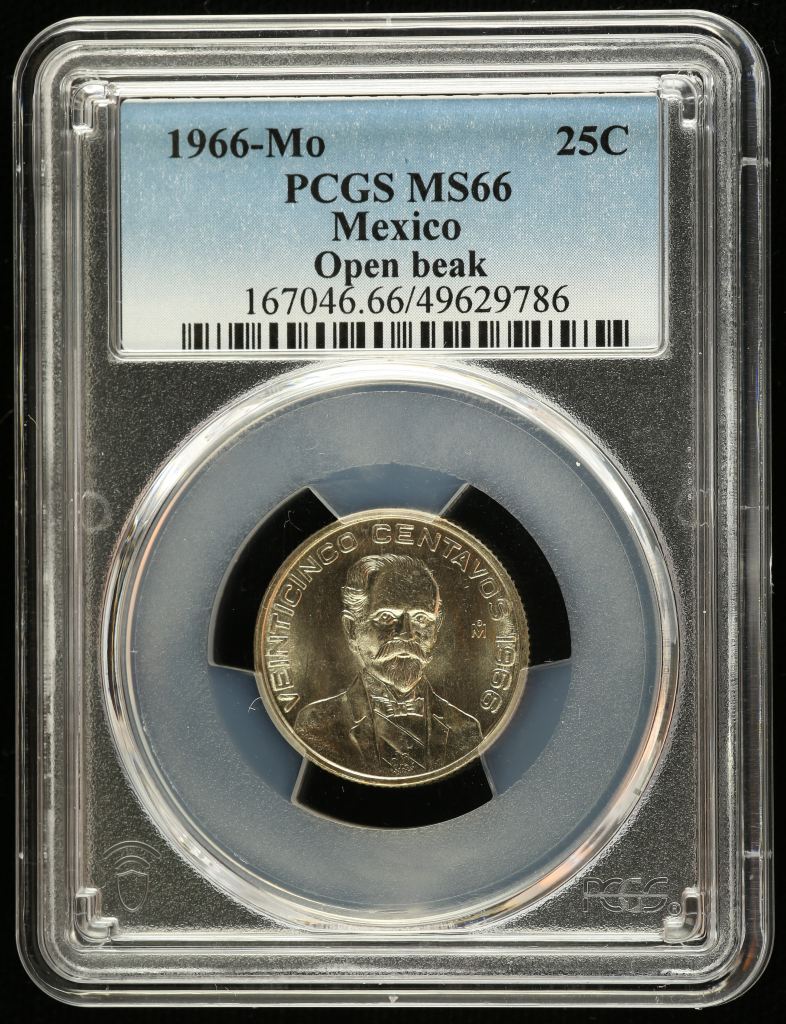 Modern Silver & Minors 25 Centavos 1966 Mo PCGS MS66 0142772