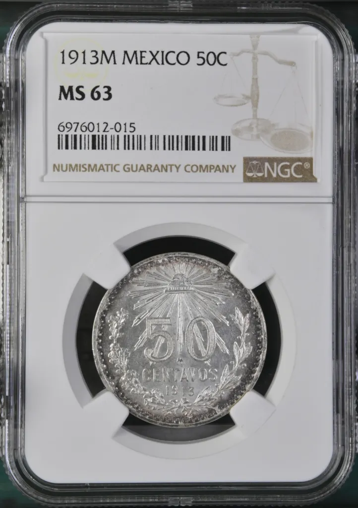 Modern Silver & Minors 50 Centavo 1913 M NGC MS63 0143543