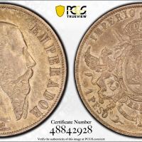 Imperial Era Peso 1866 Mo KM-388.1 PCGS AU55 0143559 | World