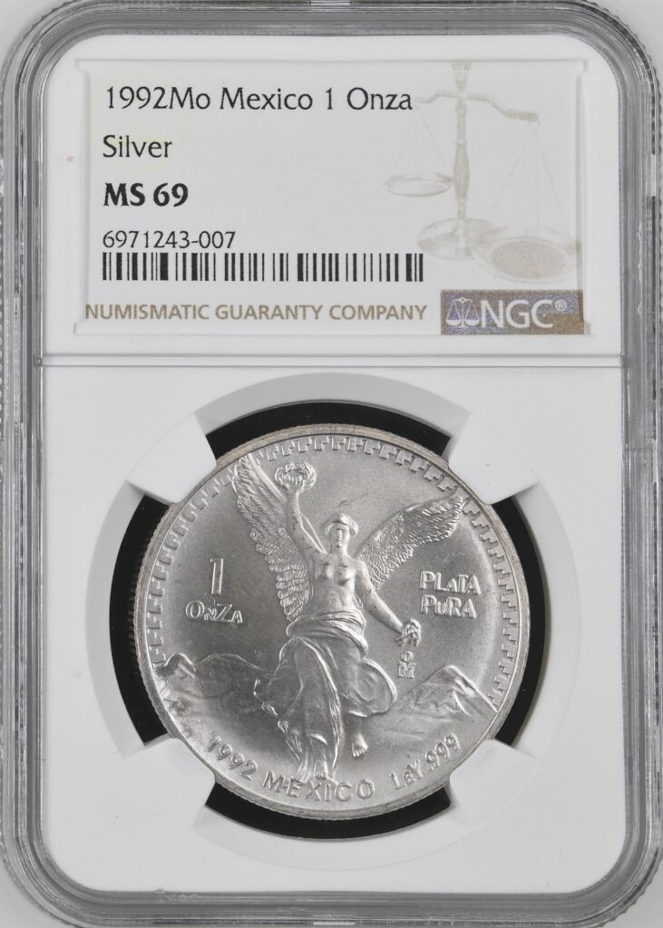 Modern Silver & Minors Onza 1992 Mo NGC MS69 0143648