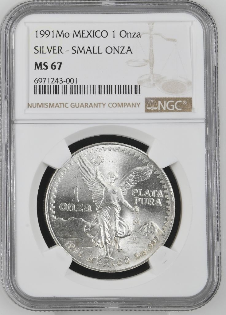 Modern Silver & Minors Onza 1991 Mo NGC MS67 0143651