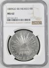 Guanajuato 8 Reales 1889 Go RR NGC MS62 0143683