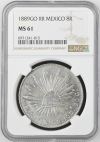 Guanajuato 8 Reales 1889 Go RR NGC MS61 0143684