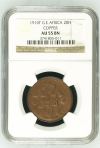 German East Africa 20 Heller 1916 T NGC AU55BN 0143799
