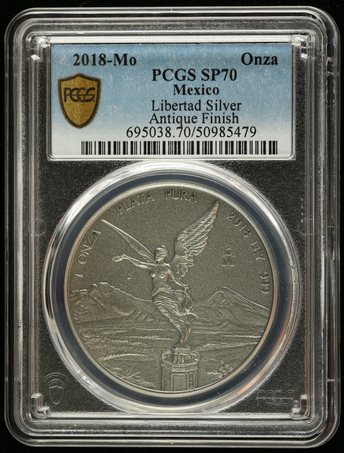 Modern Silver & Minors Onza 2018 Mo PCGS SP70 0143842Modern Silver & Minors Onza 2018 Mo PCGS SP70 0143842