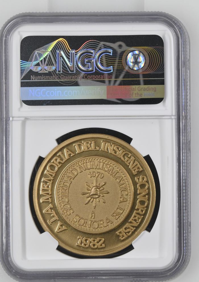 Medals & Tokens Dr Alberto Pradeau Brass Medal 1982 Mo NGC MS69 0143932