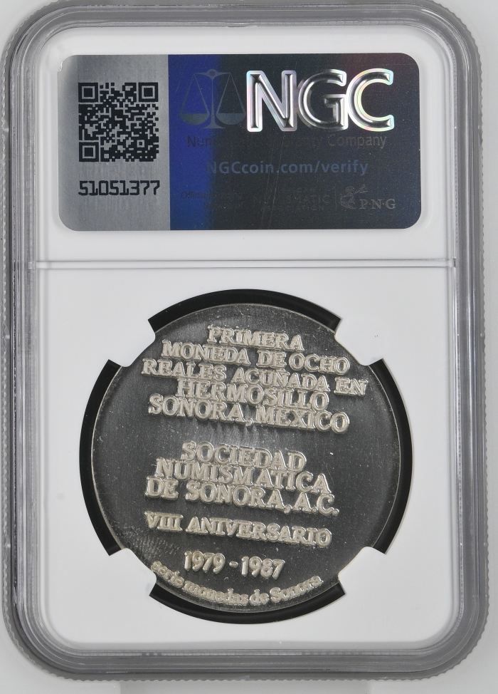 Medals & Tokens Sonora Numismatic Society Silver Medal 1987 NGC MS65 0143935